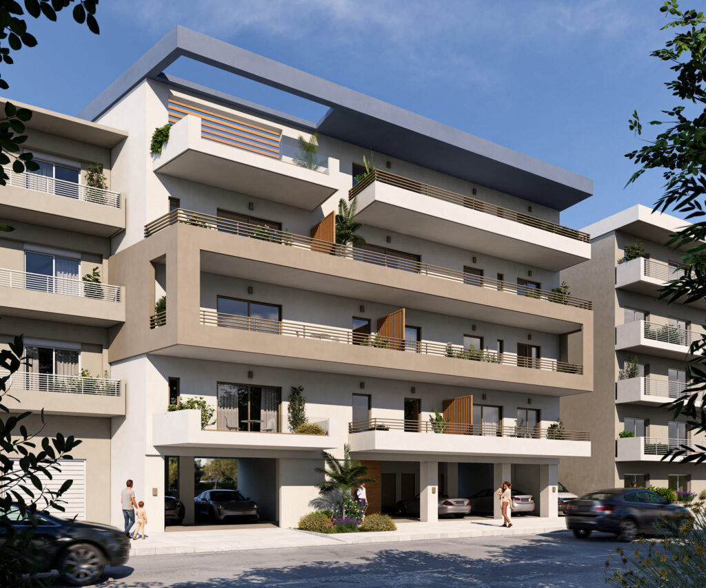 Νέα Πενταώροφη Οικοδομή επί Pilotis